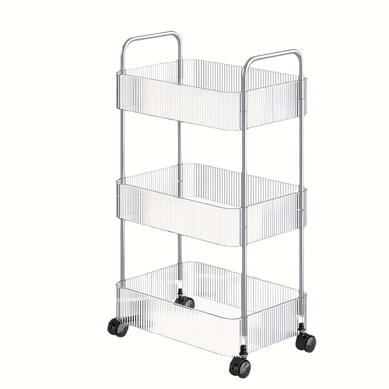 3 tier Rolling Cart Utility Cart With Lockable Wheels - Temu Mexico
