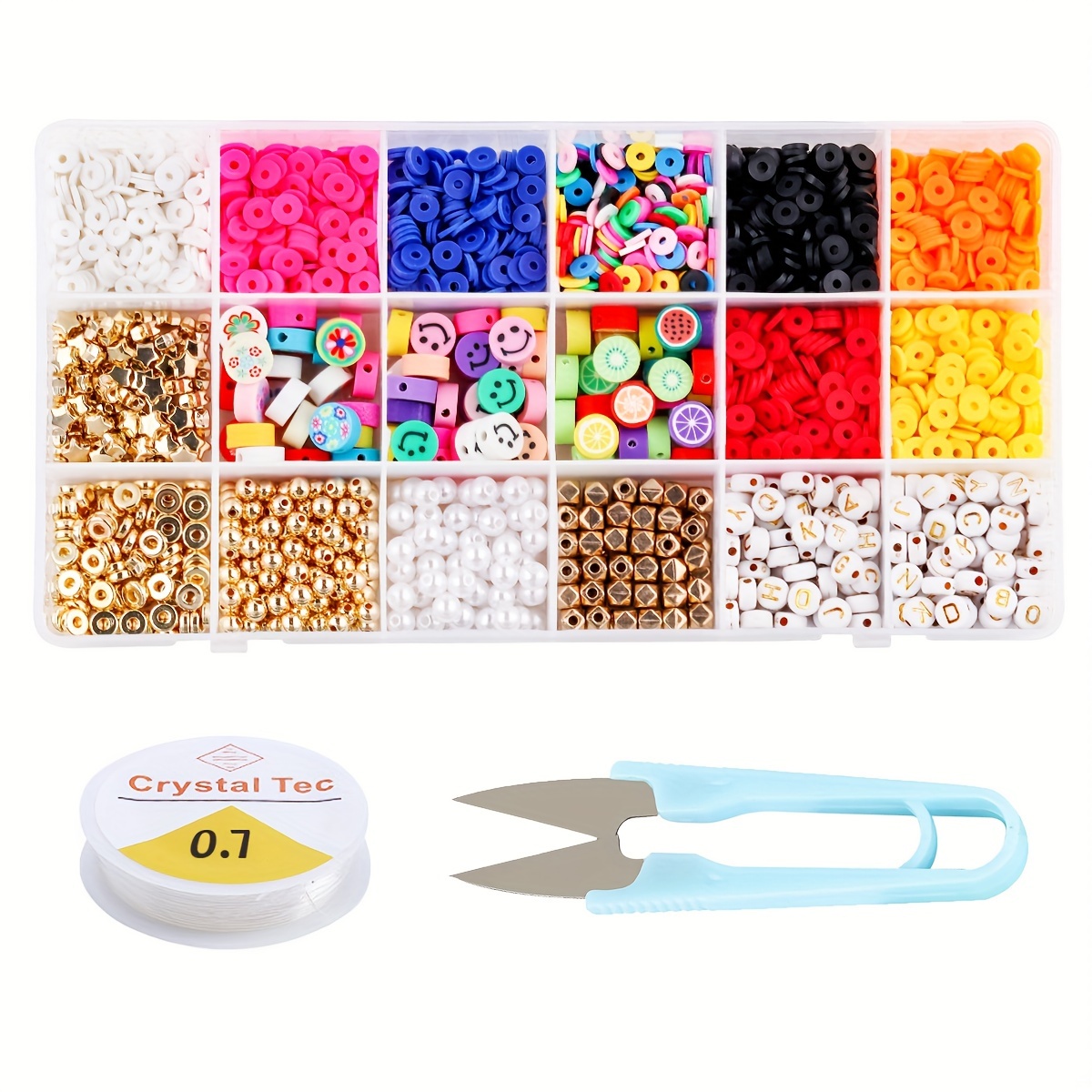 9460pcs Clay Beads Bracelet Making Kit, Friendship Flat Round Polymer Clay  Beads For Jewelry Making Christmas Gifts