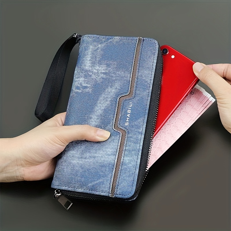 Luxury Brand Leather Long Men Wallet and Clutch Purse for Man Bag