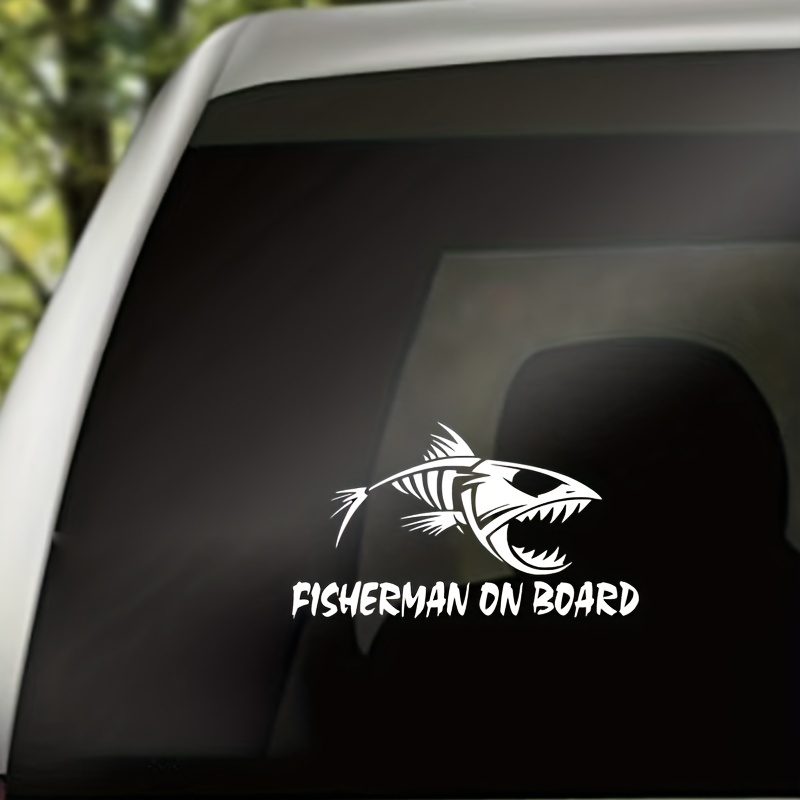 Decals Cars Bite Fish Hook Fishman Funny Car Bumper Vinyl - Temu