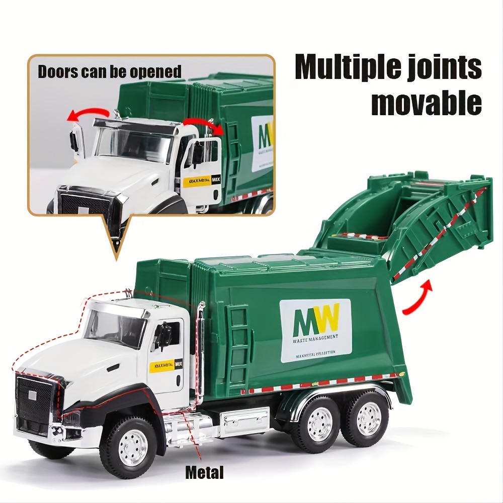 diecast metal garbage truck