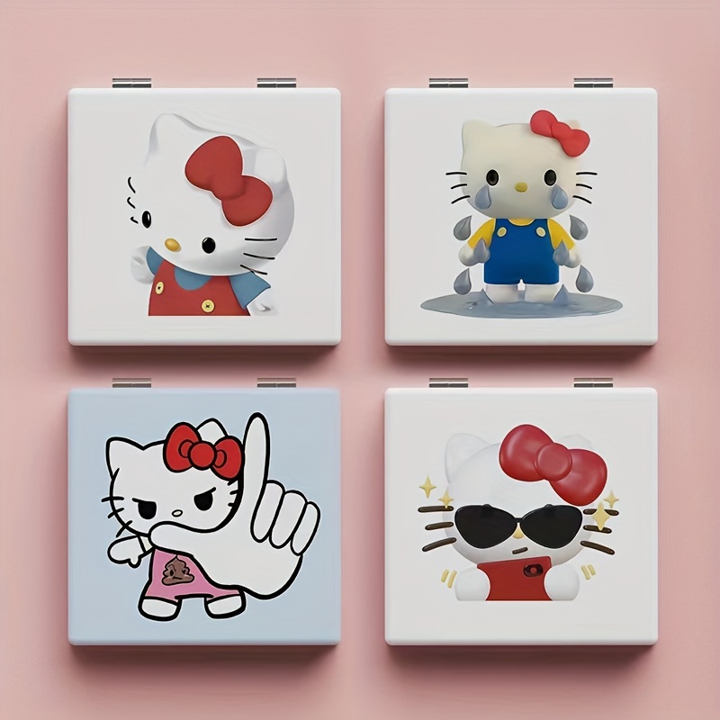 Miniso Carino Hello Kitty Piccolo Specchio, Specchio Da Trucco Pieghevole  Portatile A Doppia Faccia, Specchio Perfetto Per L'Esterno - Temu Italy