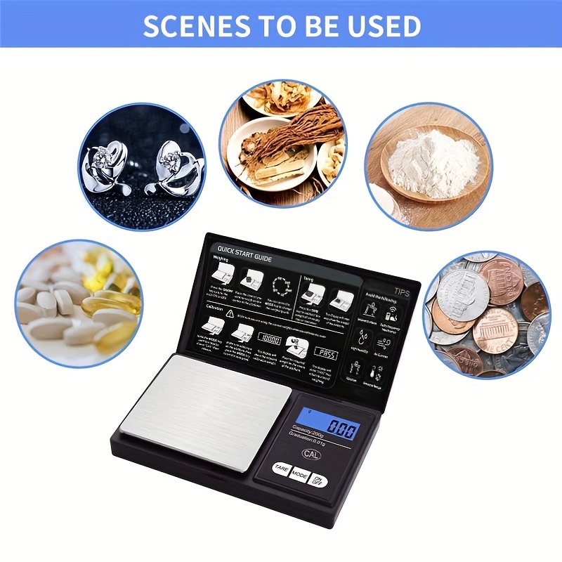 Goxawee Accurate Digital Pocket Scale, Electronic Mini Scale Gram And  Ounce, Small Food Scale With 6 Units, Stainless Steel Portable Kitchen Scale  With Lcd Display For Jewelry, Medicine, Food For Hotels,restaurant,stalls, food Trucks 