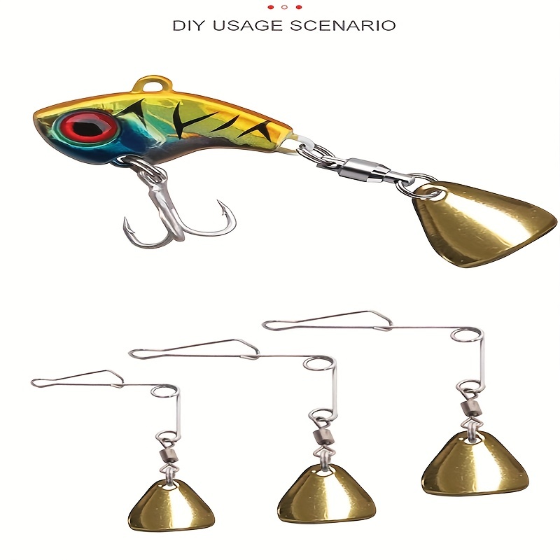 10pcs Fishing Lure DIY Kit: Copper Spoon, Connector Spinners, Sequins,  Brass Drop & VIB Hard Bait Assist - Composite Designs!