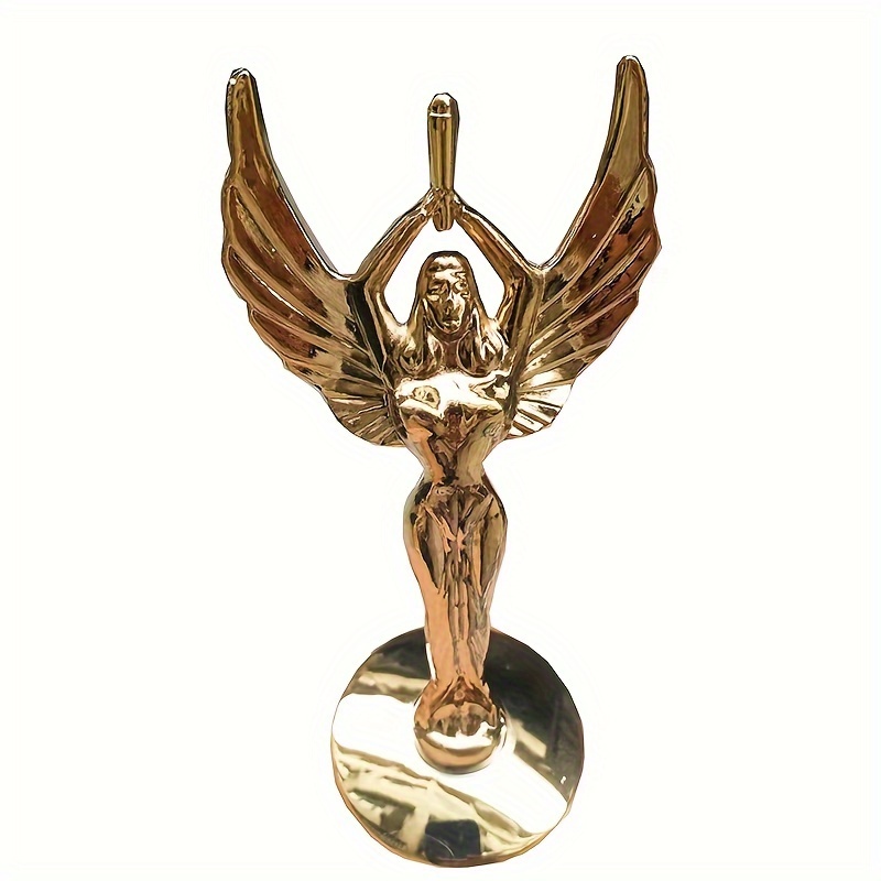 1pc 3D Metal Car Logo, Car Angel Logo Goddess Hat Decoration, Front Hood  Bracket, Car Metal Sticker, Universal 3D Badge