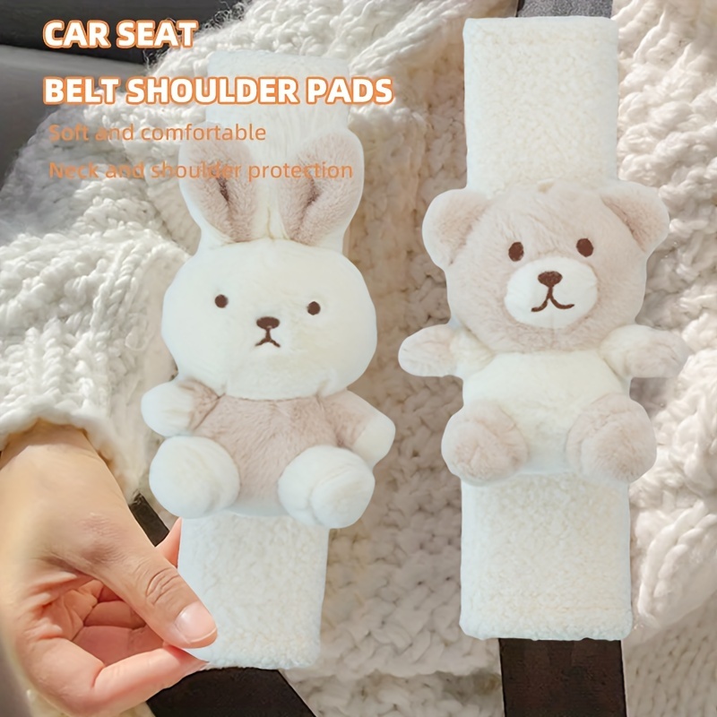 Cute Cartoon Car Seat Belt cover for Women Shoulder Pad Protection Plush  Padding