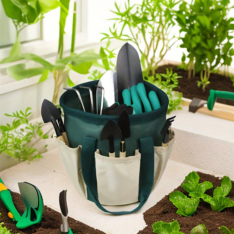 Waterproof Gardening Bag Reusable Foldable Canvas Garden Waste Bag Garden Trash  Bag, (1pcs) 