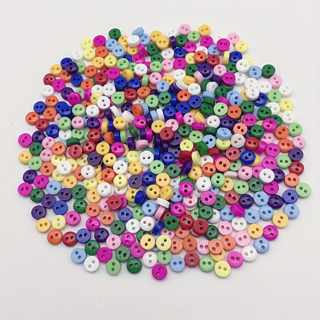 50PCS Mini Buttons for DIY Doll Clothes, Round Mini Tiny Buttons, Doll  Clothes Scrapbooking Decor Sewing Supplies(3mm-Multicolor)