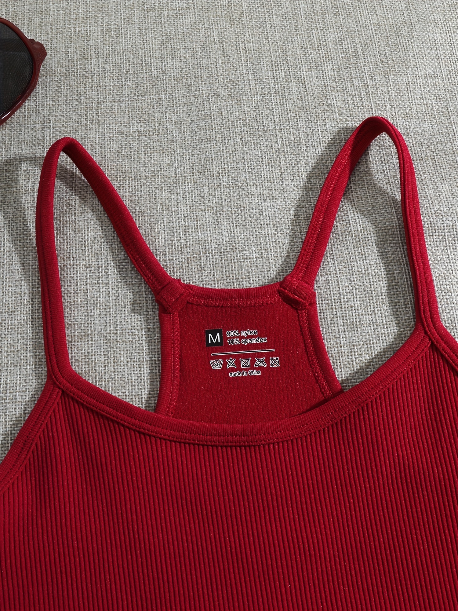 Red Spaghetti Crop Top, Cropped Tank Top, Crop Tops for Women