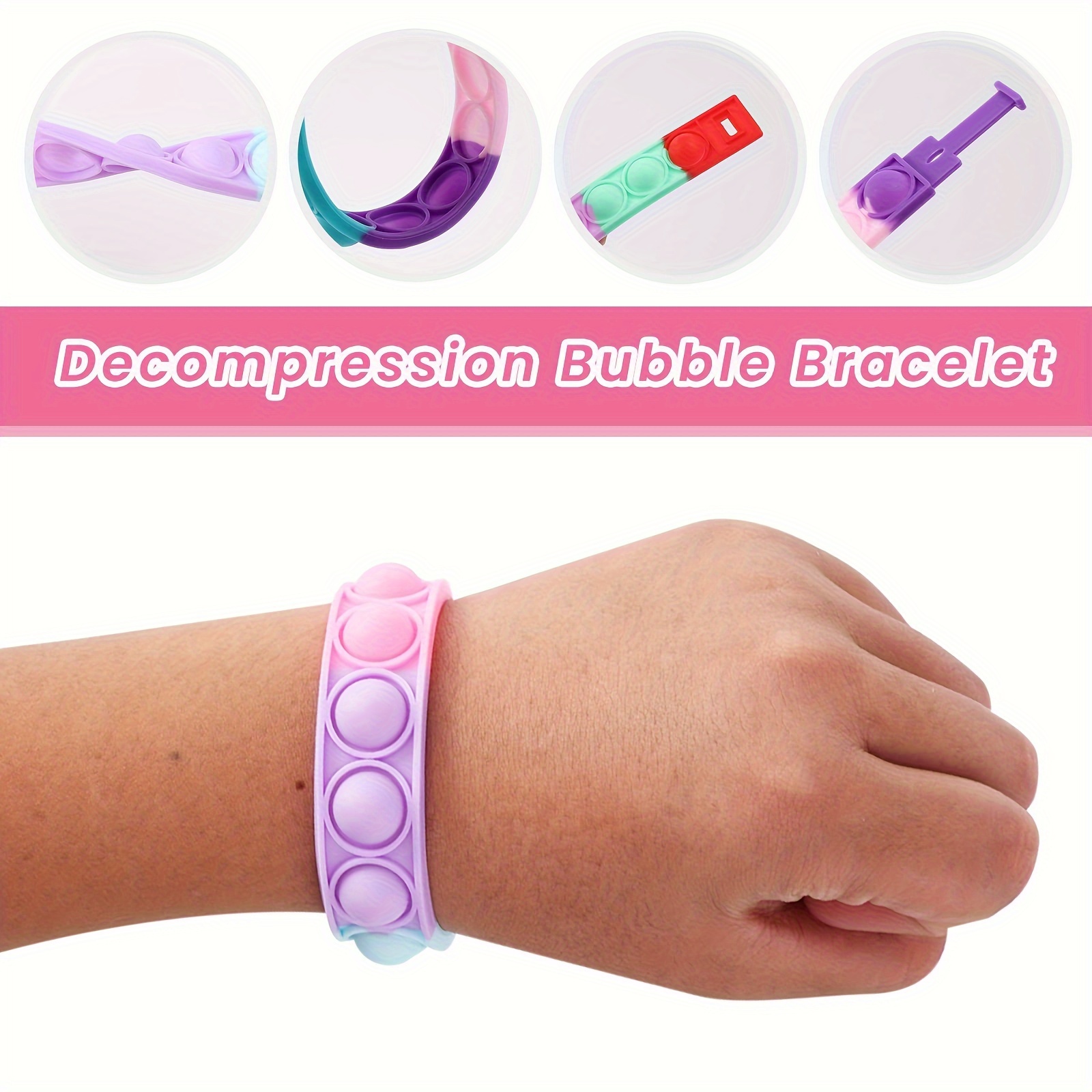 Pop Bracelet Fidget Toys Fidget Pop Bracelets Bulk Toy - Temu