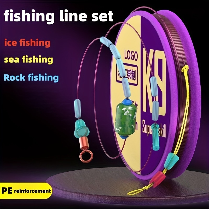 Pe Reinforced Fishing Line Group, Sea Fishing Line Lead Pendant Floating Fishing  Tool Line Set, Finished Main Line Group Fishing Gear - Temu Spain