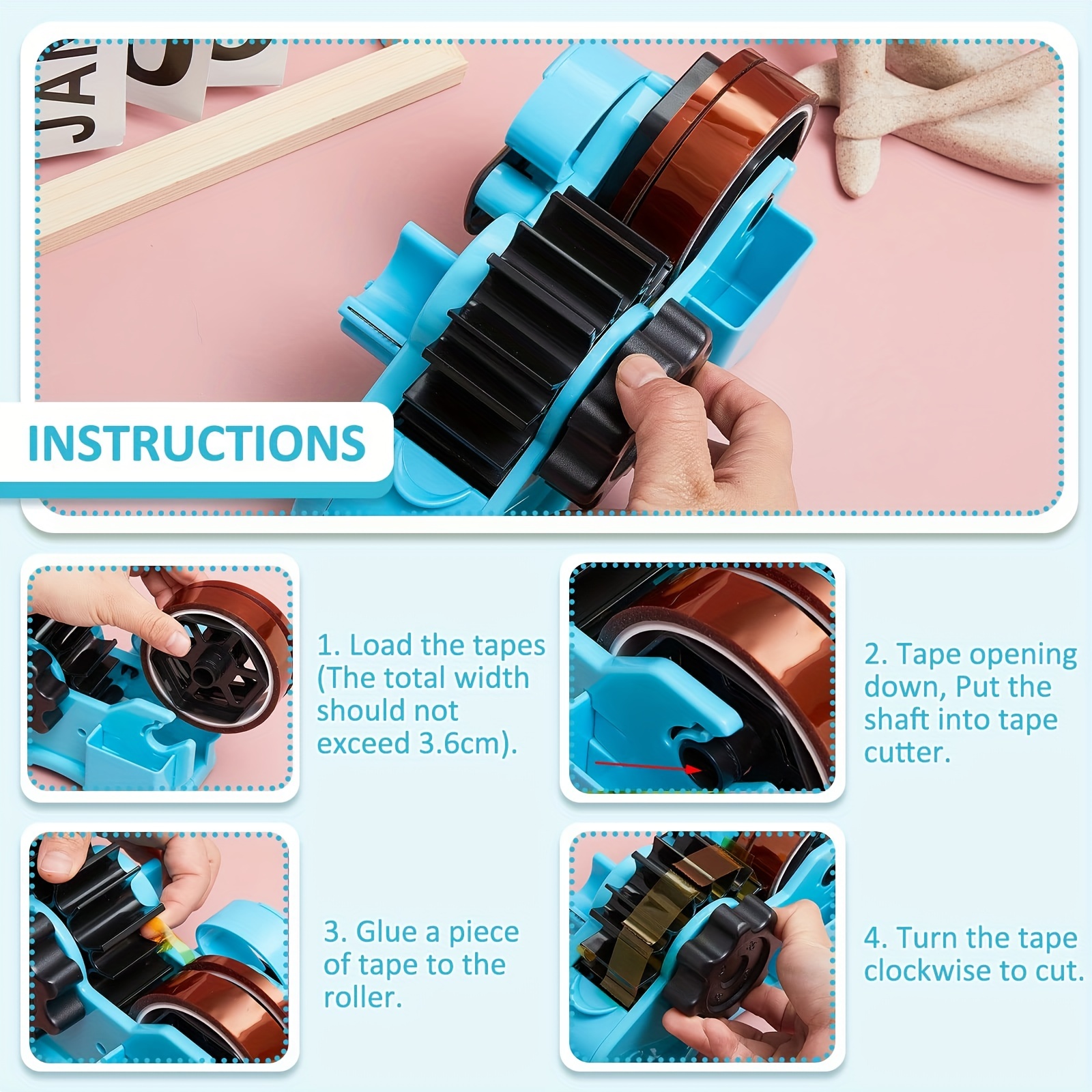 How to load and use these multi roll heat tape dispensers 
