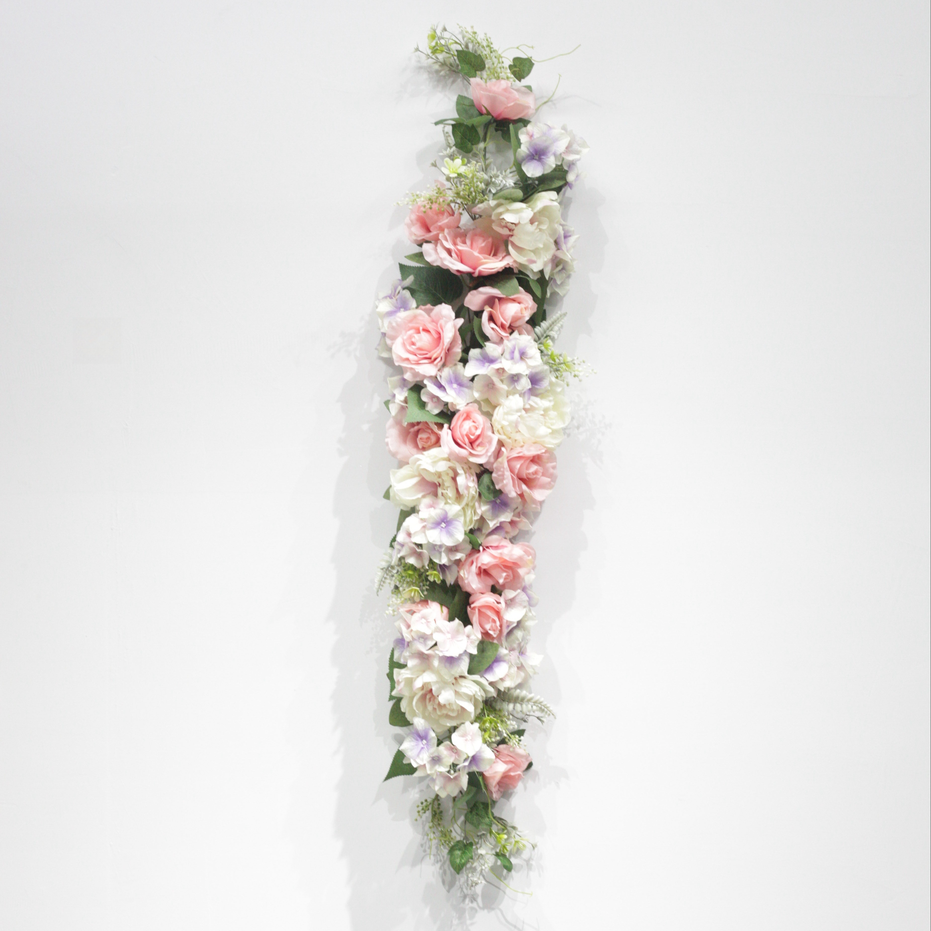 Flores artificiales largas de 39 pulgadas, flor de arco de boda de lavanda  blanca, botín de