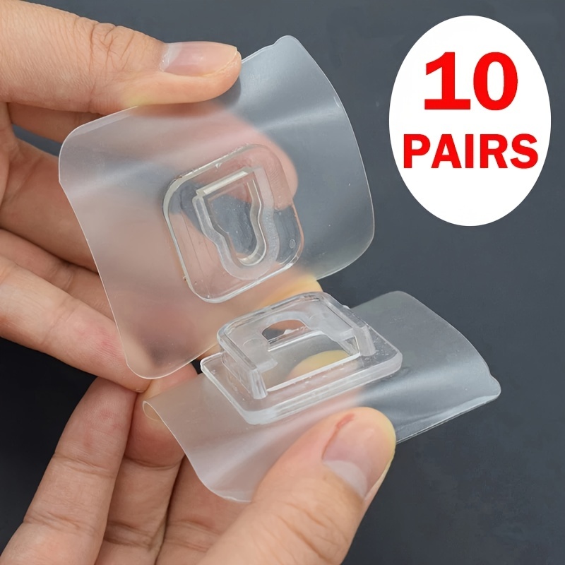 Double sided Adhesive Wall Hooks Hanger Strong Transparent - Temu Canada