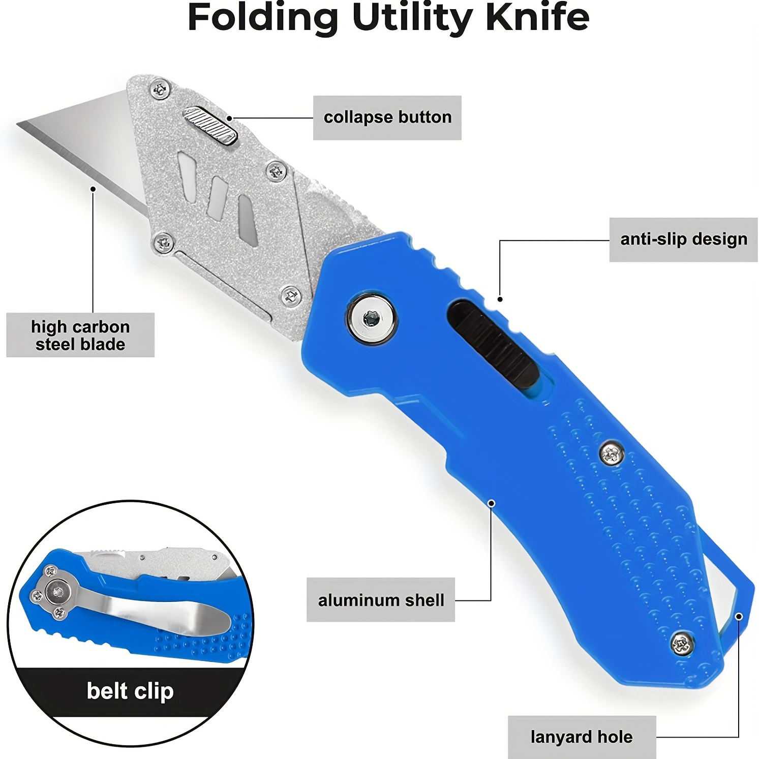 30 Pcs Box Cutter Bulk Retractable Blade Utility Knife Heavy Duty Aluminum  Alloy Razor Shell Knife Razor Knife for Cartons, Cardboard and Boxes, DIY