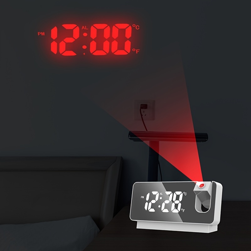 WKZZ Réveil LED avec écran LCD pour chambre à coucher : : Cuisine  et Maison
