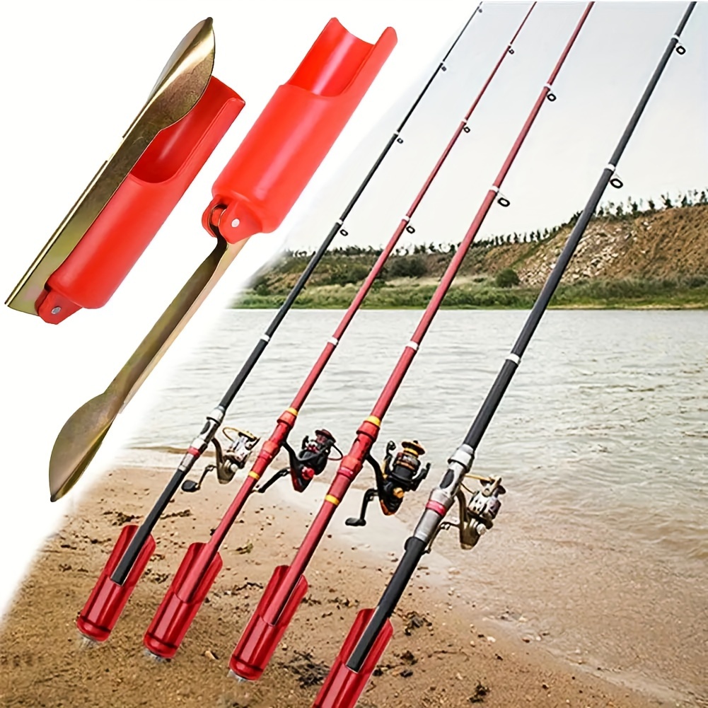 Collapsible Plastic Fishing Rod Holder Ground Inserted - Temu