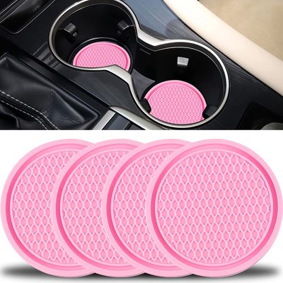 4pcs car cup coasters universal non slip cup holders embedded in ornaments coaster car interior accessories fit car accessories