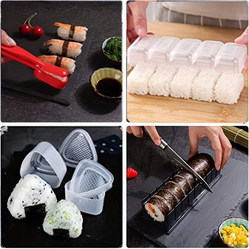 10pcs DIY Mold Cooking Tools Sushi Maker Kit Home Kitchen Machine Sushi  Roll Tools Set Gadgets Japanese Snack Foods Bazooka