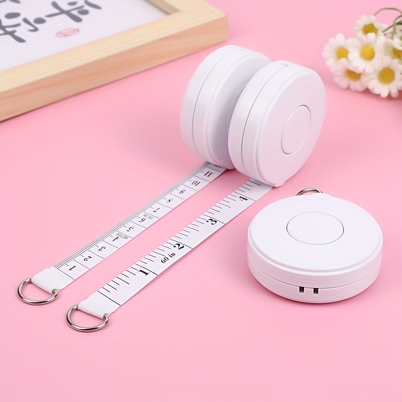 1pc Portable Retractable Macaron 1.5m Tape Measure, Automatic Retractable  Type For Sewing Tailor Measuring, Mini Leather Soft Measuring Tape For Body  Measurements