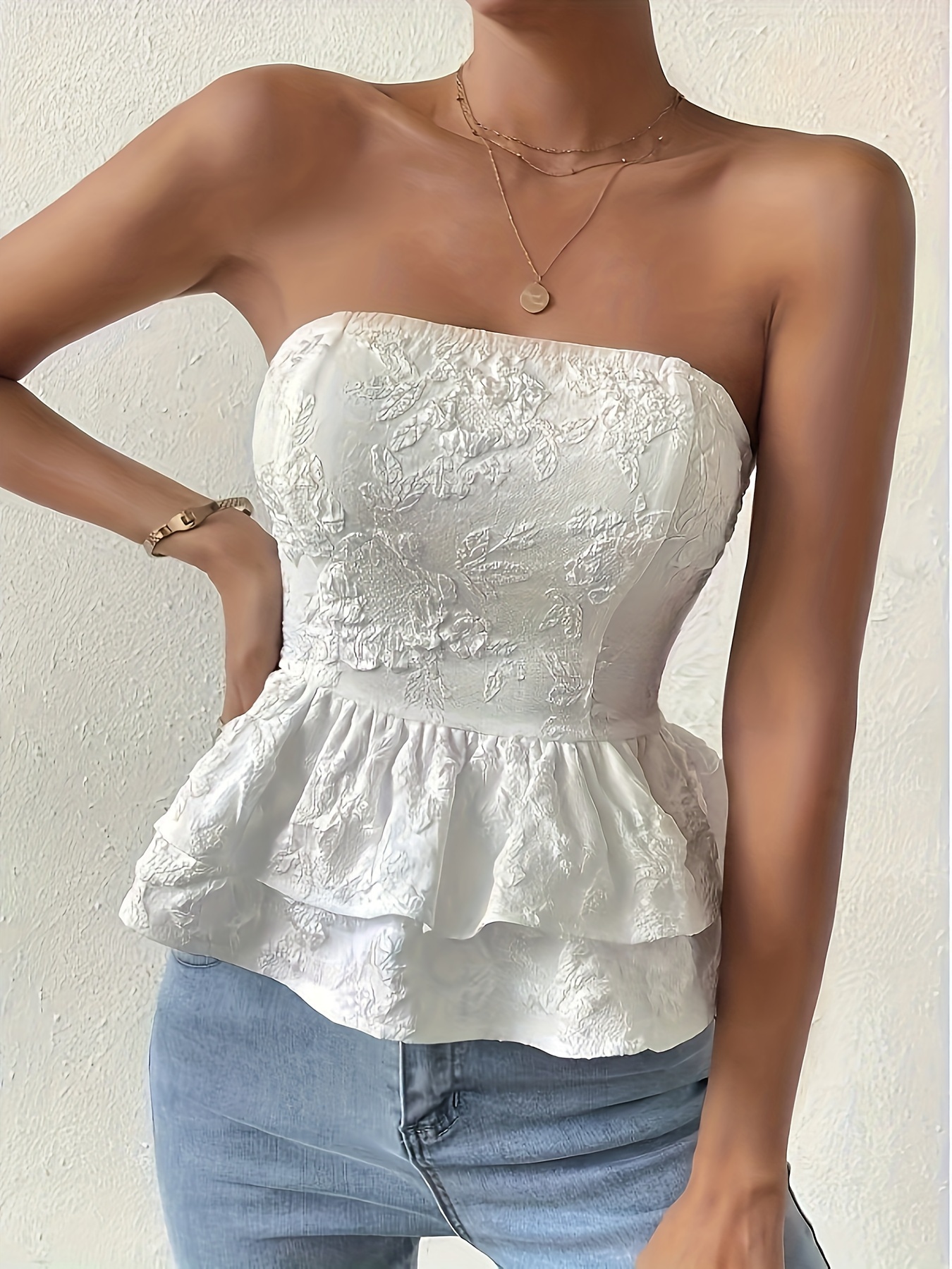 Womens Strapless Tops - Temu Canada