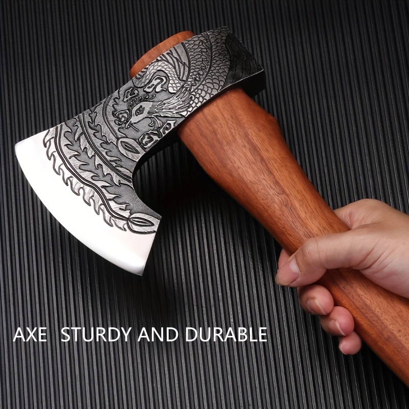 New Big Damascus Steel Hand Forged Viking Wood Cutter Axe
