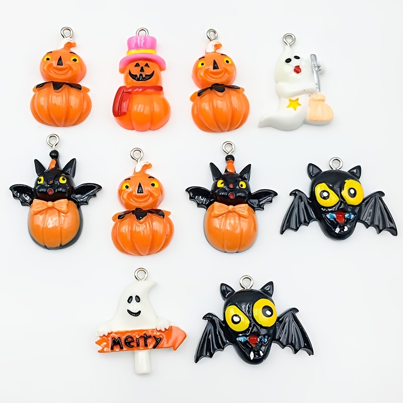Lot Enamel Halloween Charms Cute Pumpkin Bat Ghost Charms - Temu