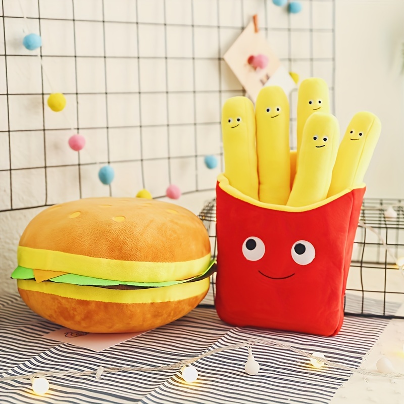 Creative Simulation Plush Bread Burger Shape Pillow Food Nap Cushion Kids  Toy
