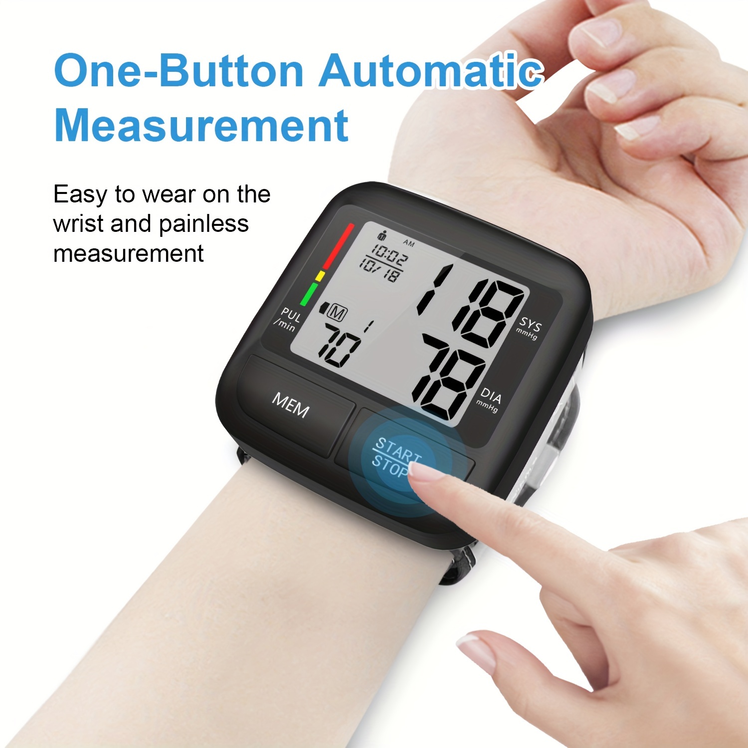 Blood Pressure Monitor Digital Wrist Blood Pressure Machine - Temu