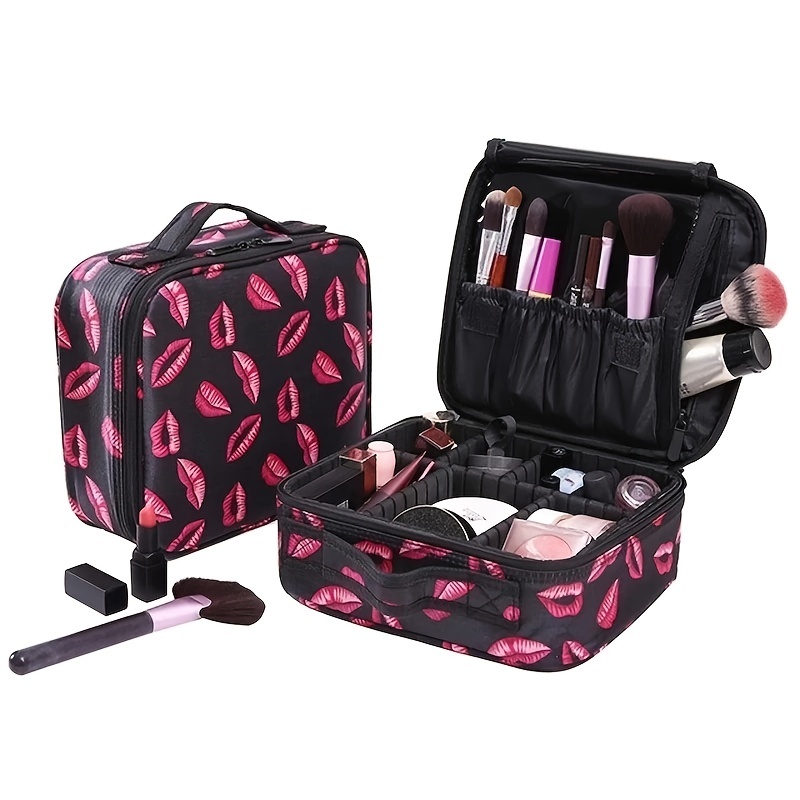 Cosmetic Organizer Box Portable Make Case Lockable Storage - Temu