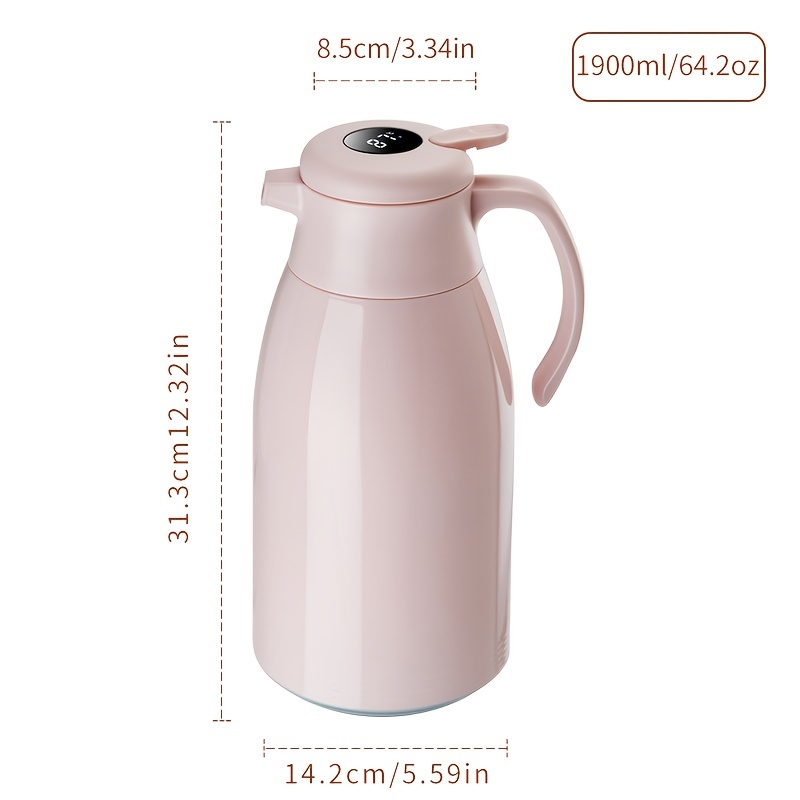 1L Large Capacity Nordic Thermal Insulation Kettle Household Thermal  Insulation Pot Glass Liner Thermos Hot Water Bottle 