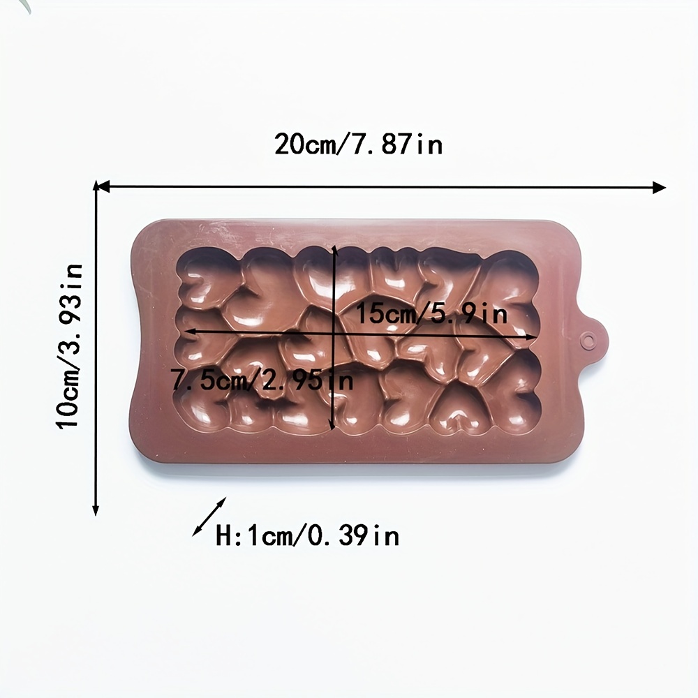 Hearts Chocolate Bar Silicone Mold