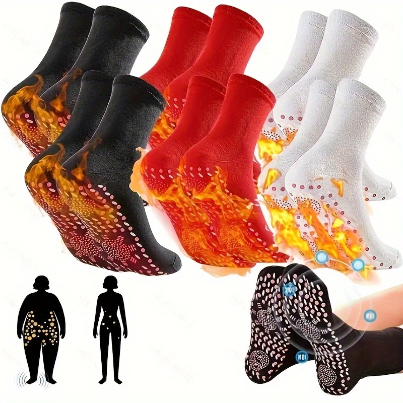 MECO DIRECT Calcetines calefactables, calcetines de invierno para hombres y  mujeres, 3.7 V, 4000 mAh, funcionan con pilas, 3 ajustes de calefacción