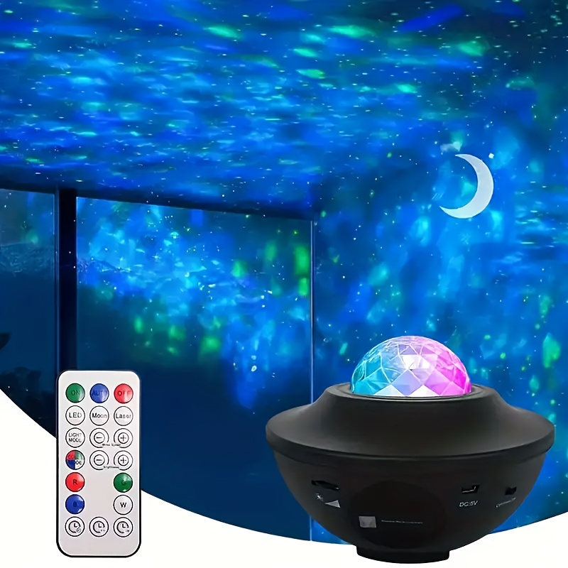Projector Light, Starry Night Light, Moon Star Nebula Wave Projector With  Touch And Remote Control, Party Light, Bedroom Home Christmas, Halloween,  Thanksgiving Day Gift - Temu