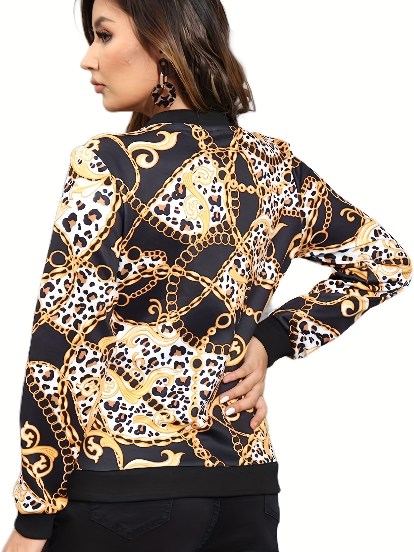 Chain print clearance jacket