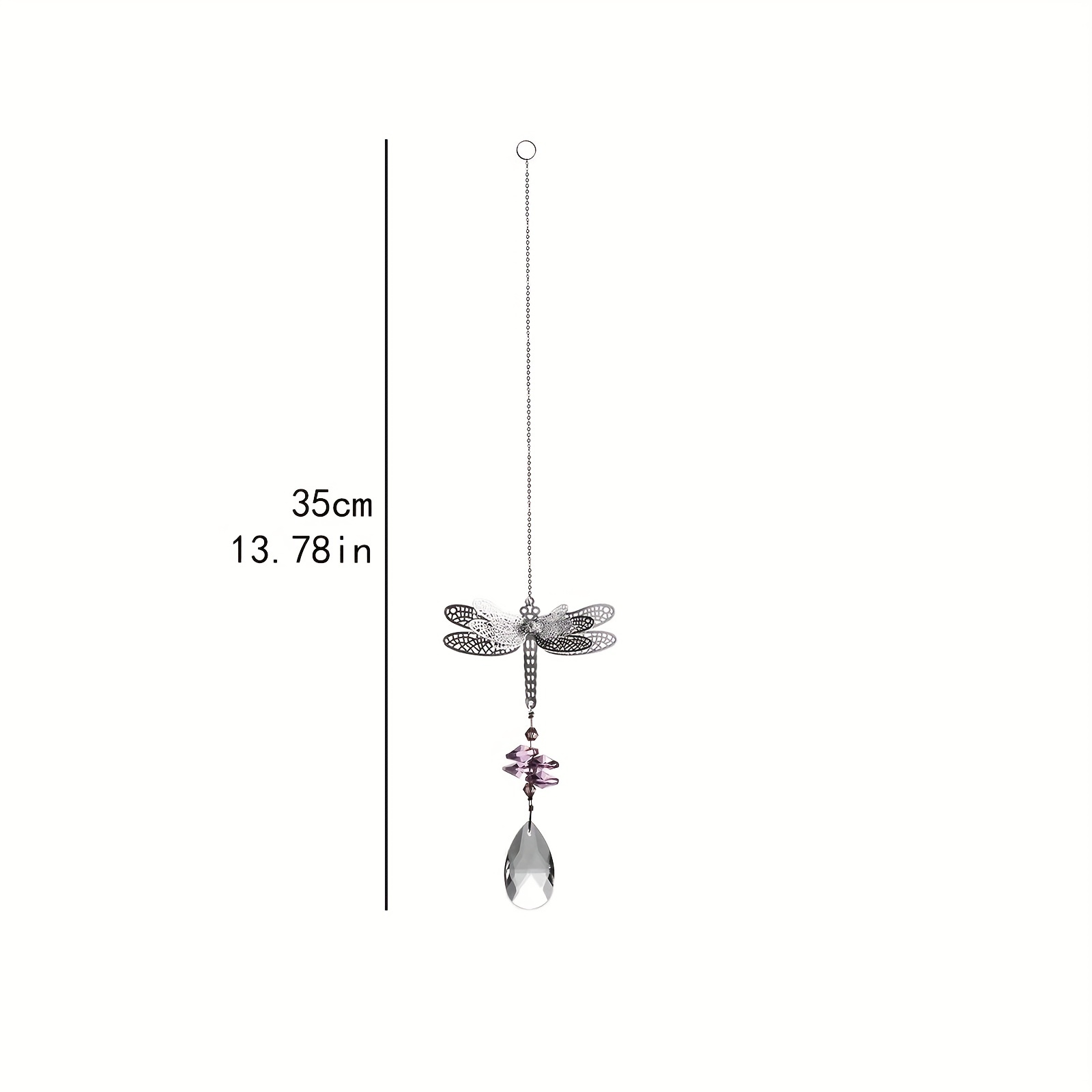 Dragonfly Crystal Pendant Colorful Hanging Ornament