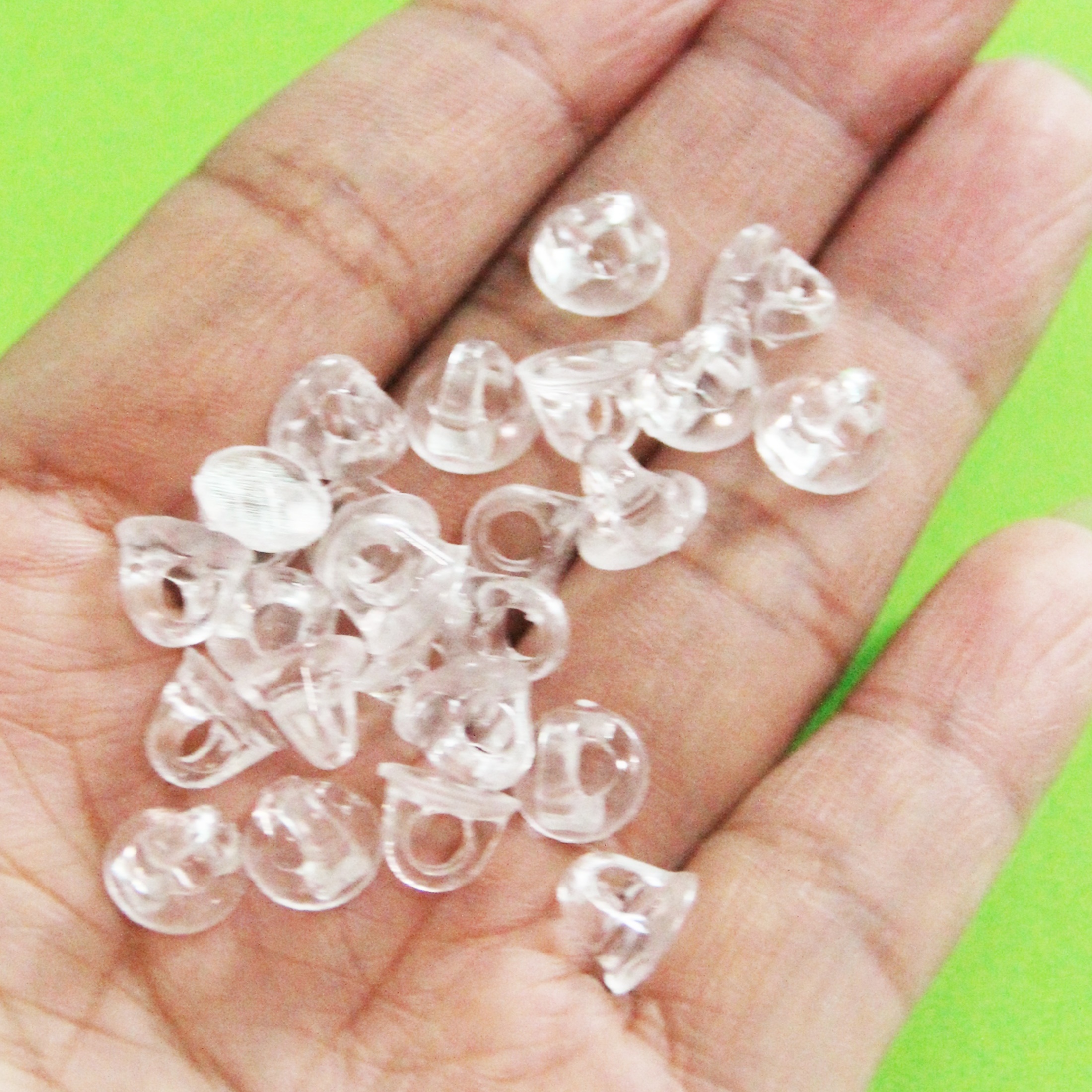 Clear Plastic Face Jewels, 180pc