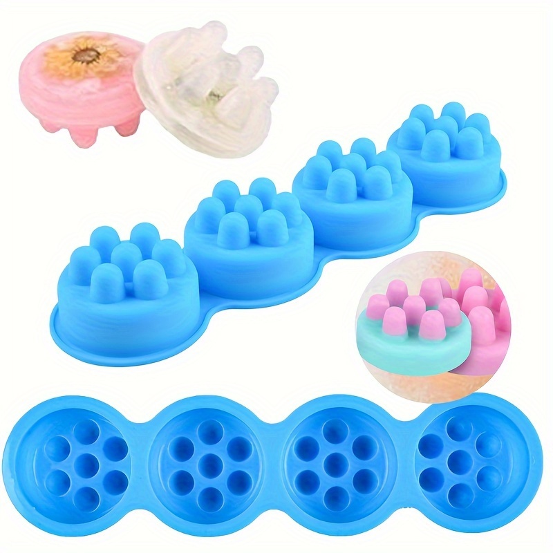 BABORUI 8 Cavities Soap Molds, 2 Packs Massage Soap Molds  Silicone Shapes, 3D Hair Comb Ice Mold, Unique Hair Brush Molds Silicone  for DIY Hair Masks Salon Spa : Health & Household