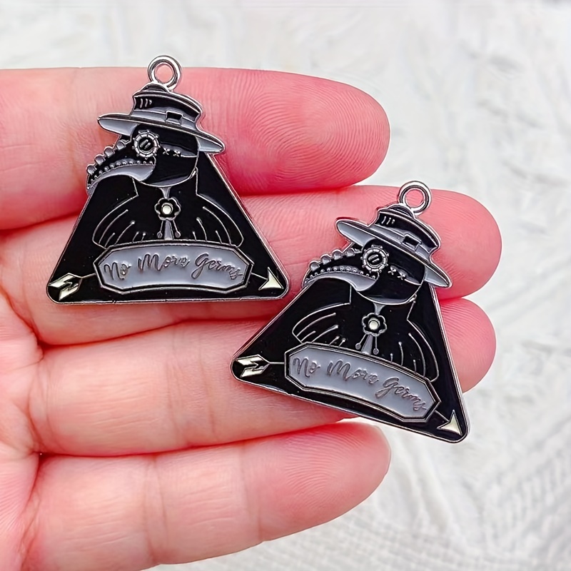 Halloween Gothic Charms Raven Enamel Charms - Temu