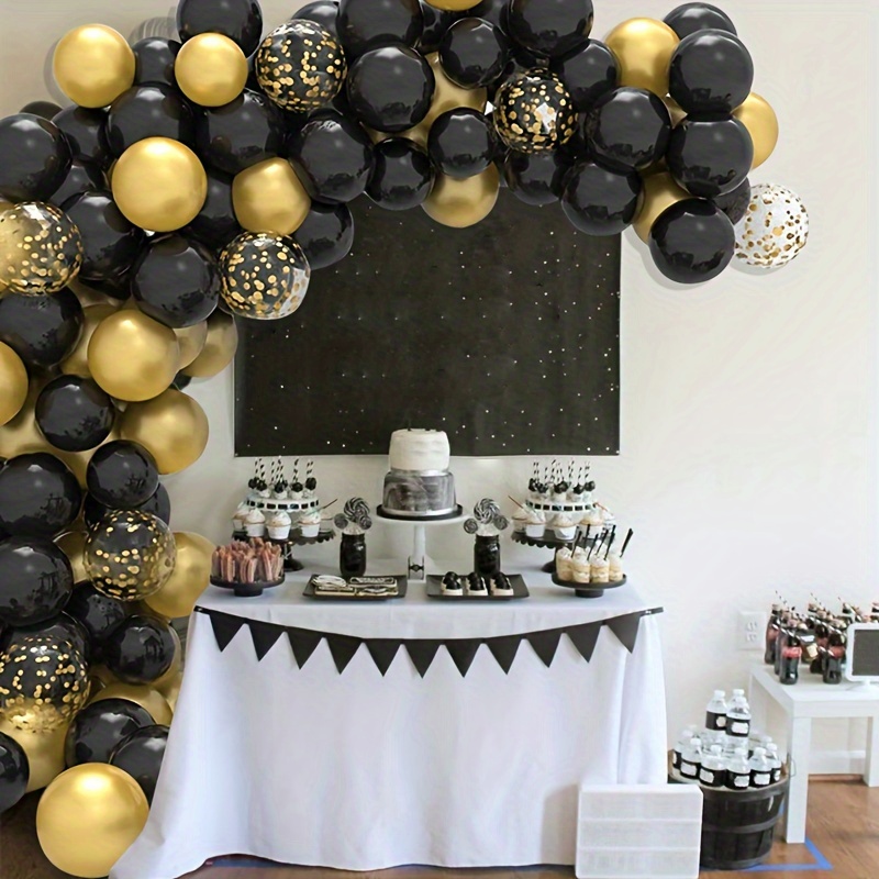 Globos negros y dorados / globos de fiesta de cumpleaños / globos de látex  / globos de boda de graduación BAL9970 -  México