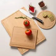 3pcs chopping board bamboo cutting board butcher block cheese charcuterie board charcuterie board for meat cheese bread vegetables and fruits cutting board for home dormitory kitchen gadgets thanksgiving chrismas halloween gifts details 2