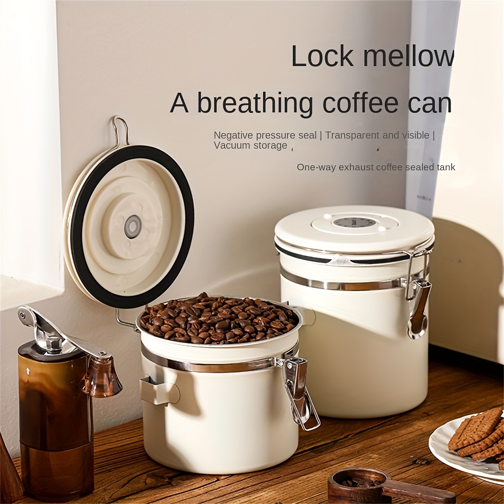 Stainless Steel Airtight Coffee Container Spoon Coffee Bean - Temu