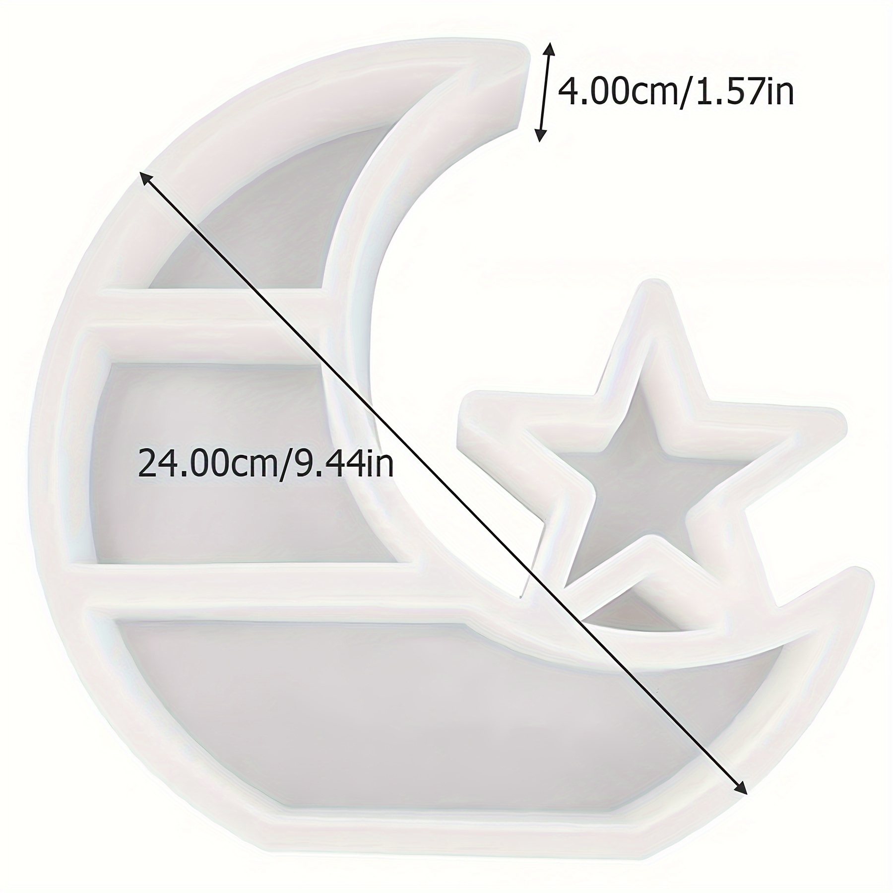 Image of Moon Star Shelf Mould, Crescent Display Shelf Tray Epoxy Casting Silicone Mould For Diy Jewellery Shelf Storage Rack Storage Box Crafts Home Decoration