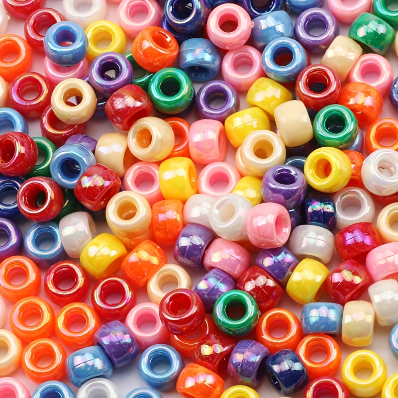 Mixed Colorful Acrylic Rondelle Large Hole Loose Beads - Temu