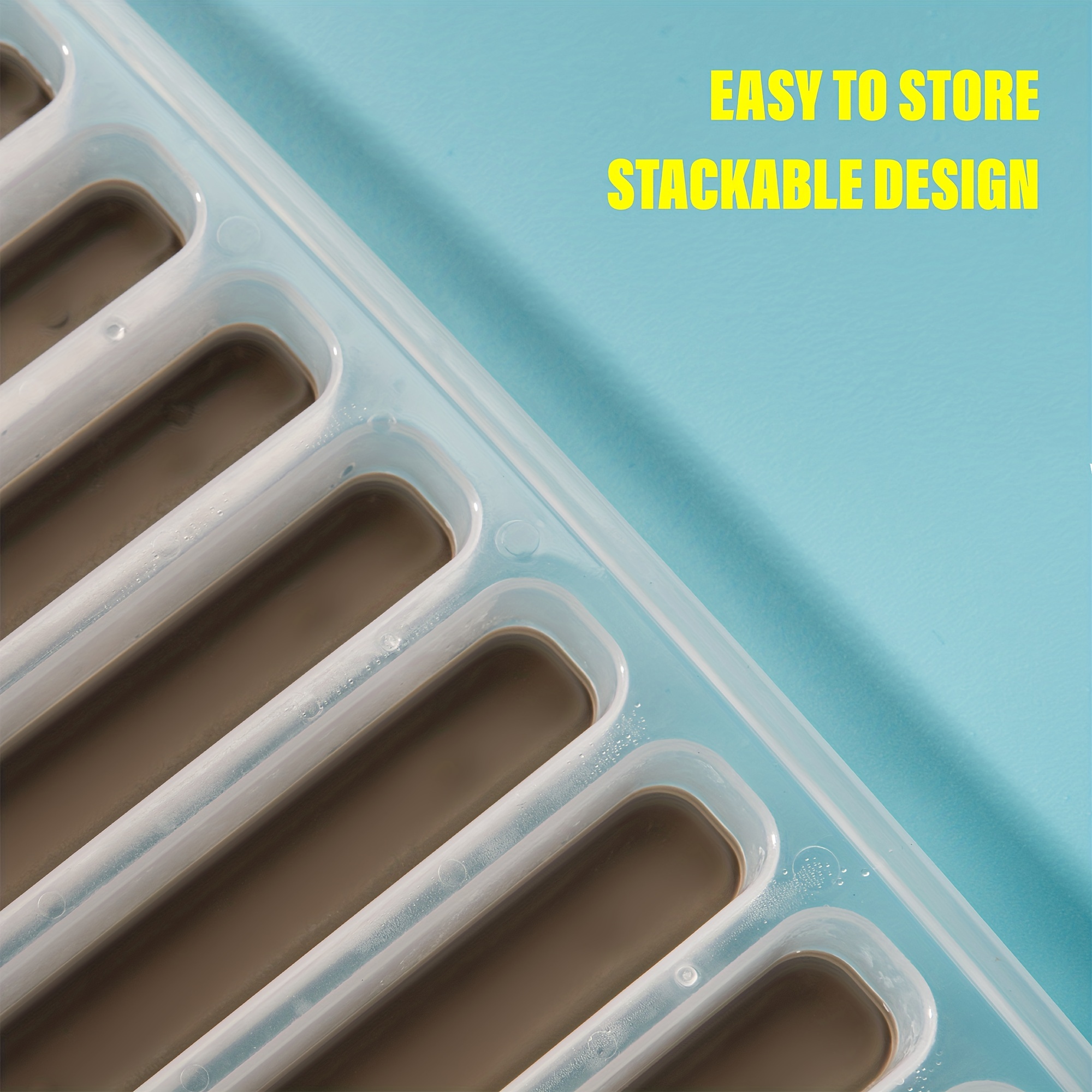 Silicone Narrow Ice Stick Cube Trays - Temu