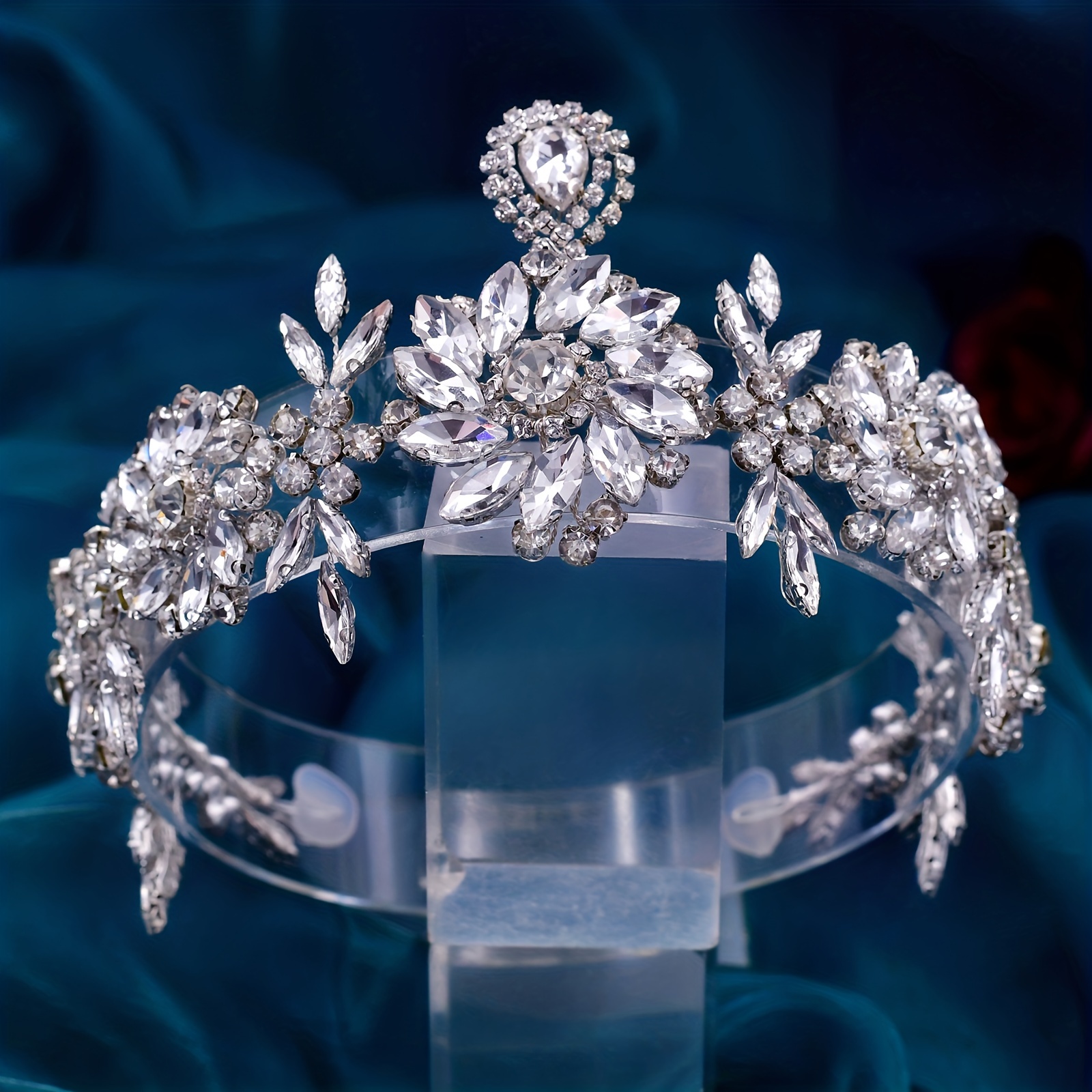 Bridal Rhinestone Hairbands - Intricate Flower Headpieces