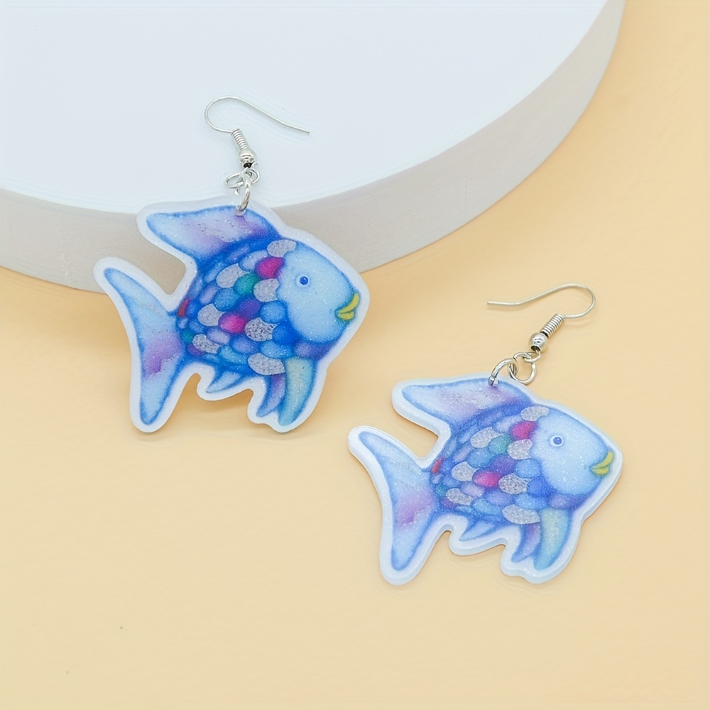 Rainbow on sale fish earrings