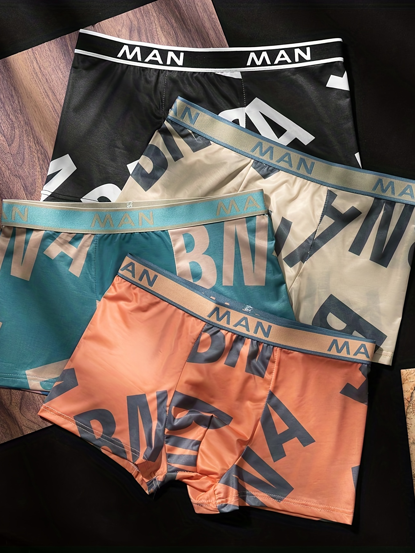 US Mens Hearts Print Boxer Briefs Shorts Sports Pants Trunks Lounge  Underwear