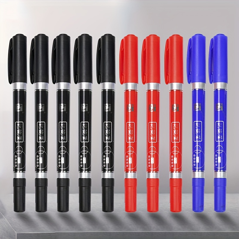 Double headed Big head Marker Pens: Waterproof Oily Red Blue - Temu