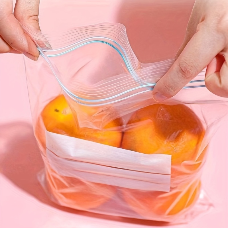 10 15pcs Reusable Food Storage Bags Fresh Keeping Zip Lock Bags Fruit And  Vegetable Freezer Bags Thickened Sealed Bags Refrigerator Sub Packaging  Dense Bags Food Bags Kitchen Supplies - Home & Kitchen - Temu